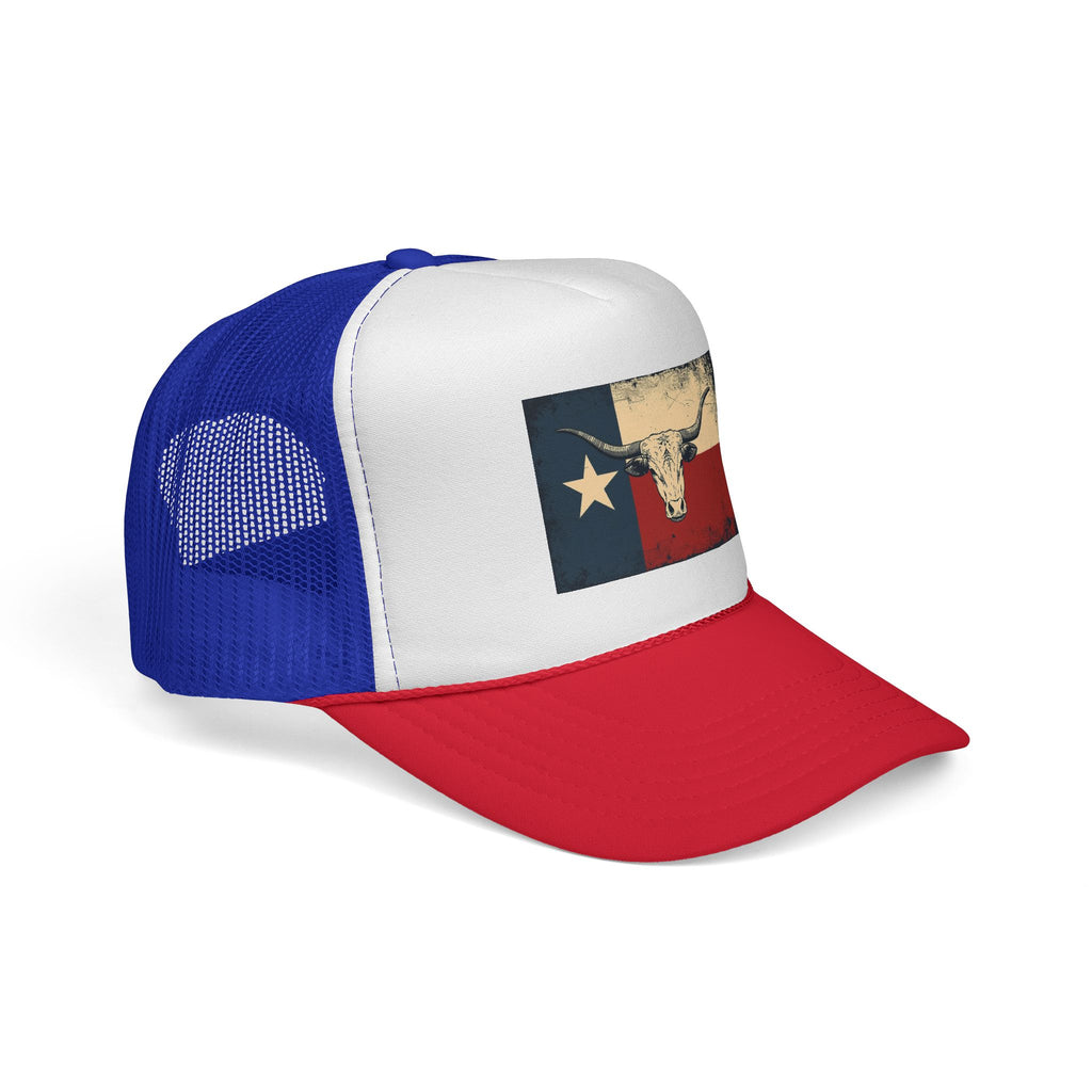 Texas Flag and Longhorn Trucker Hat